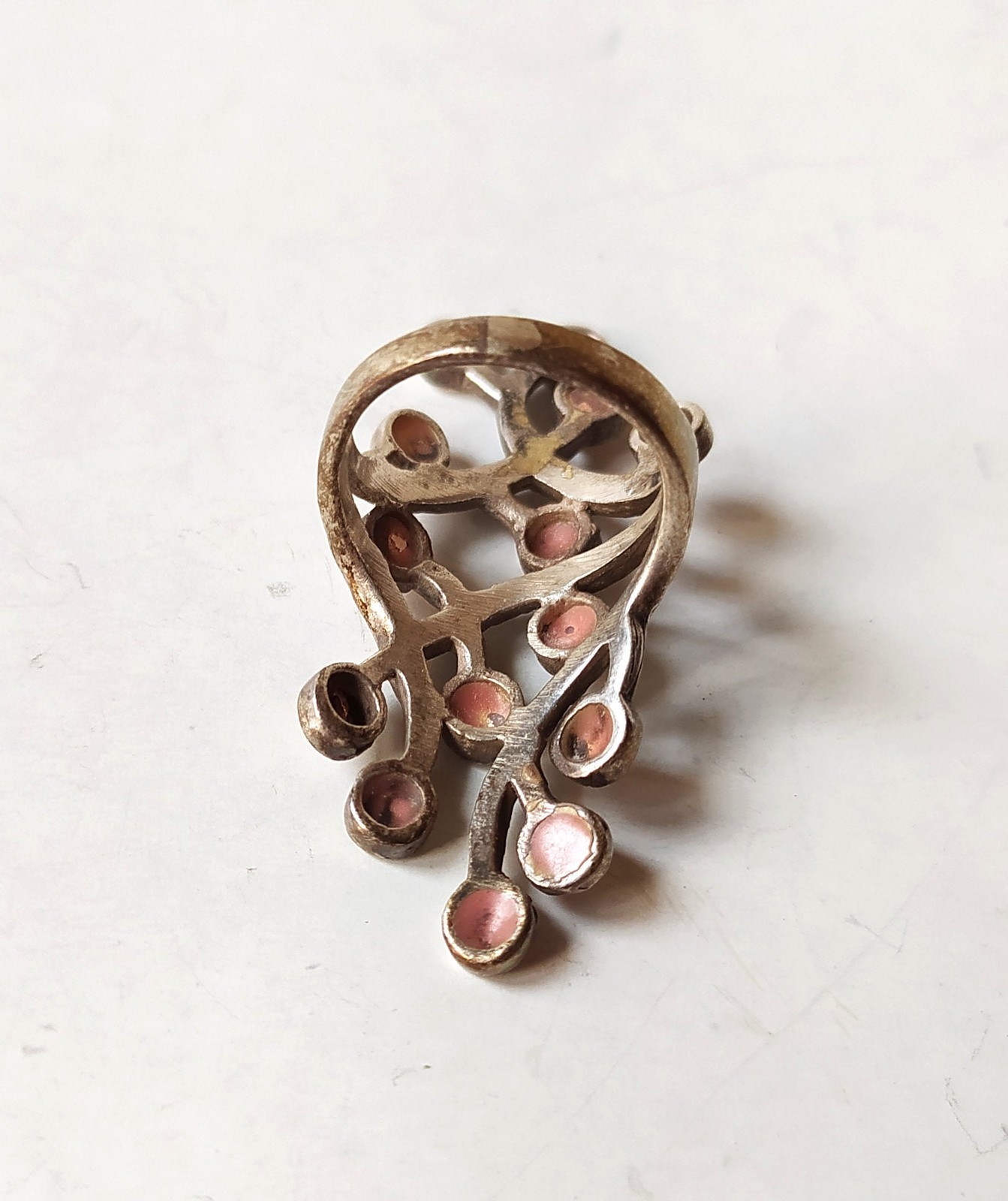 Vintage 925 sterling silver ring / size US 5 1/8 EU 50 UK K / branch shape