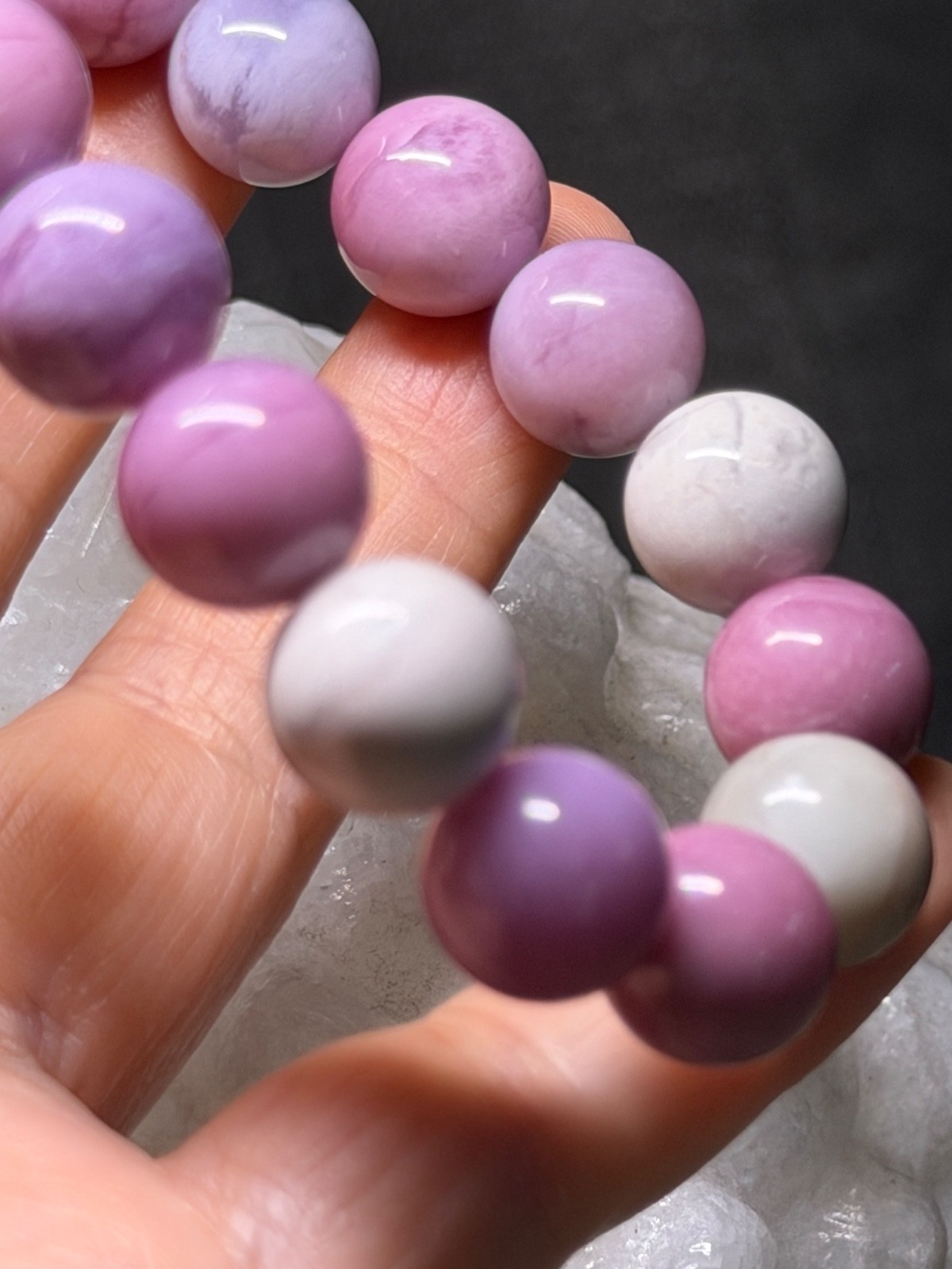 Sugilite Mica Round Bead Bracelet Natural Rare Sugilite Mixed Mica 11mm