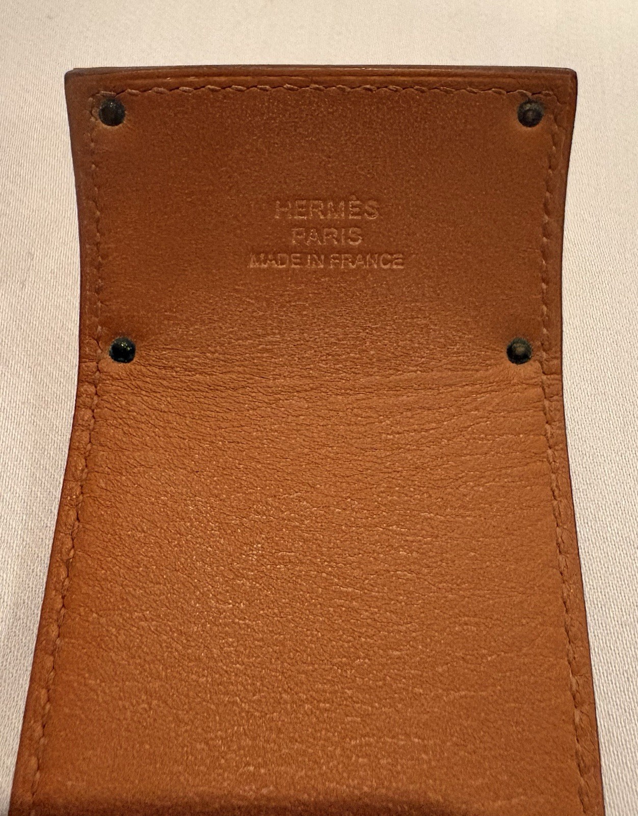 Hermès Cognac Leather Gold Plated Kelly Dog Extreme Bracelet Size S