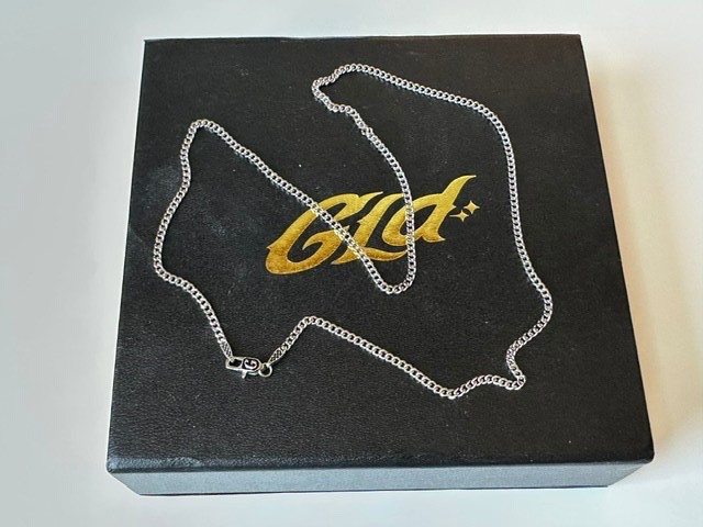 GLD 2MM Micro Cuban Necklace 18″ White Gold Filled New