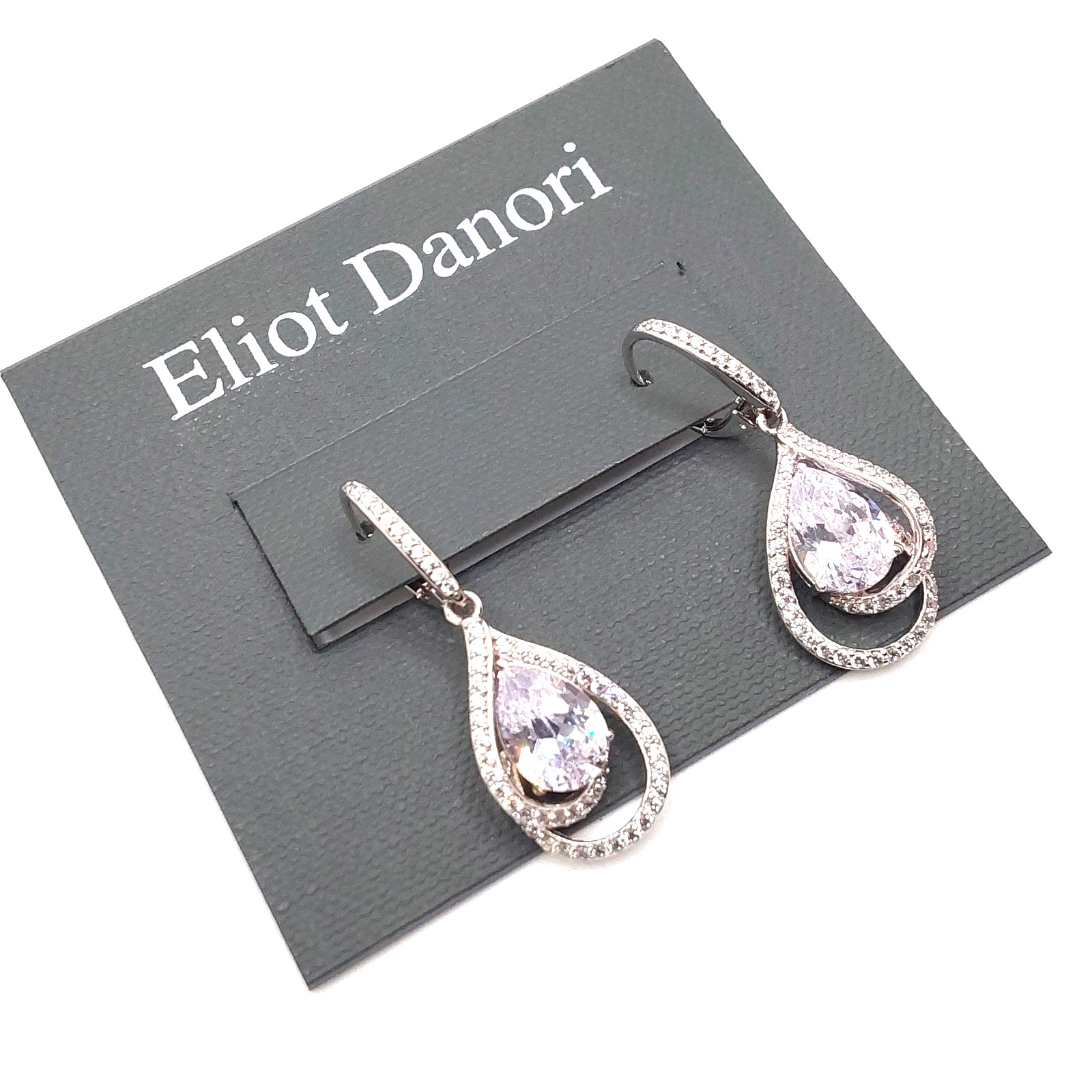 Eliot Danori Elegant Silver Tone Dangle/Drop Earrings