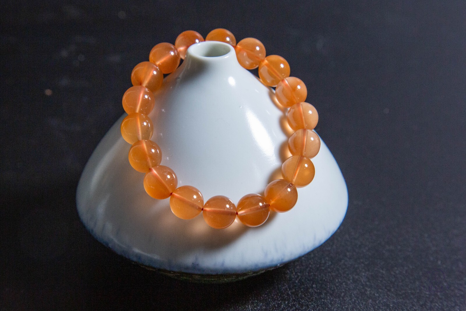 11mm Red Rabbit Hair Quartz Beaded Bracelet, Venus Crystals, Rutilated Quartz