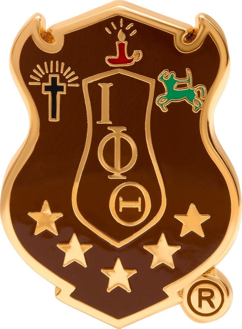 Iota Phi Theta 3D Shield Lapel Pin [Gold – 1″]