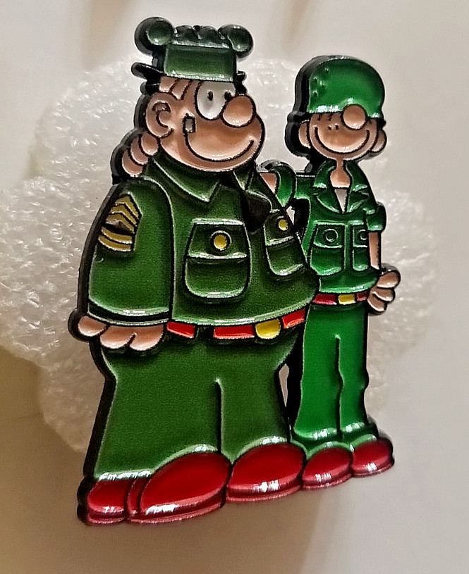 BEETLE BAILEY AND SERGEANT SNORKEL- PIN-SHIP ALL THE PINS YOU BUY FOR $5.49