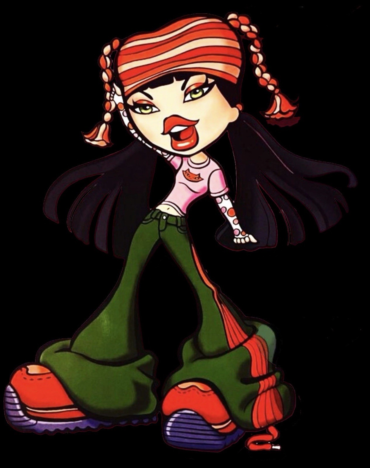 #1/3 BRATZ “JADE” “KOOL CAT” Face ORIGINAL Italia CHARM Collection Link 9mm