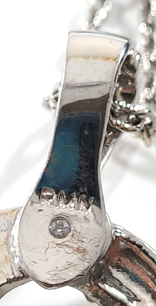 Signed Roman Live Love Laugh Open Heart Silver Tone Pendant Necklace Free Ship