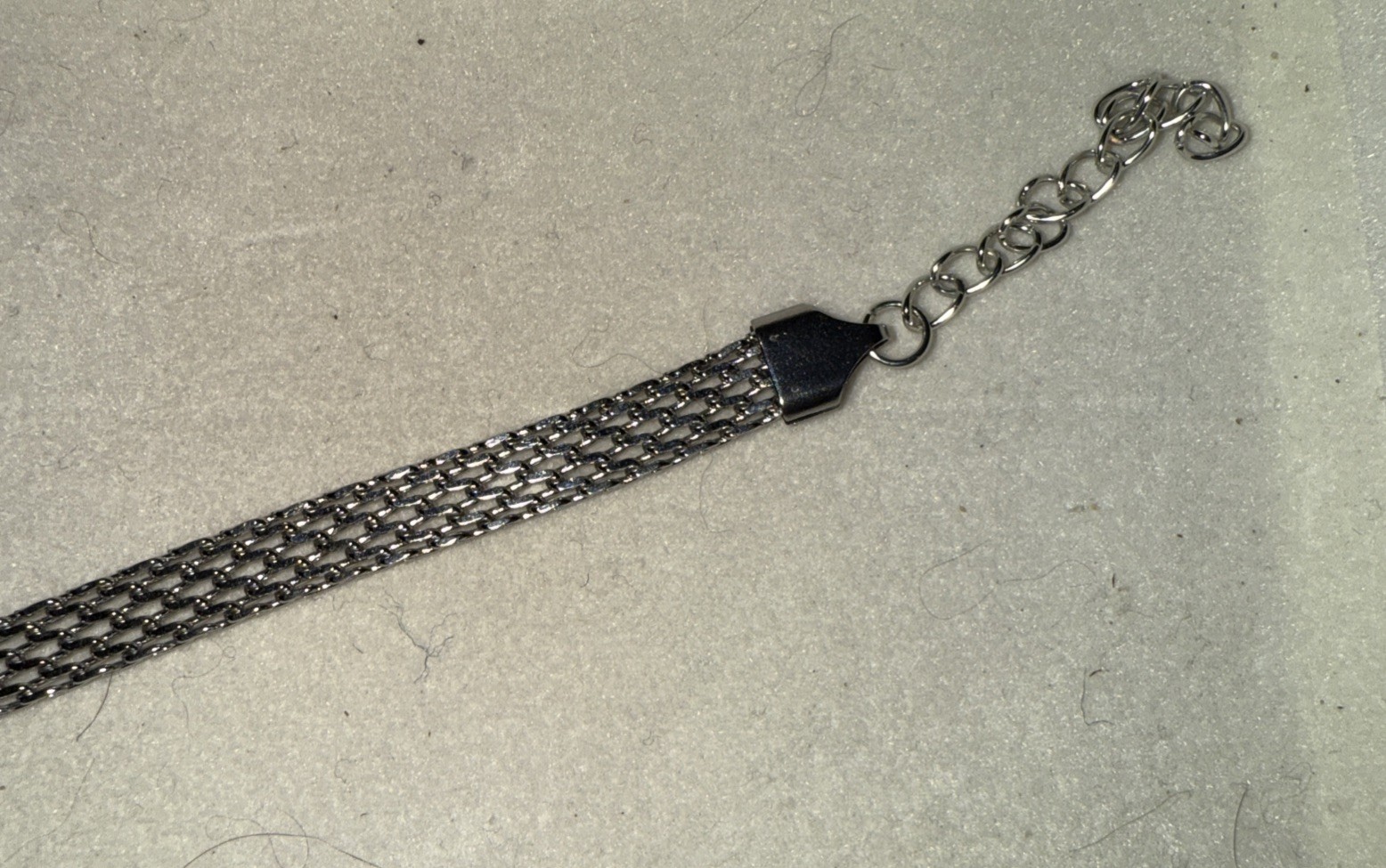 NWT Silvertone Mesh Bracelet Adjustable 6 To 8 Inches Lobster Clasp