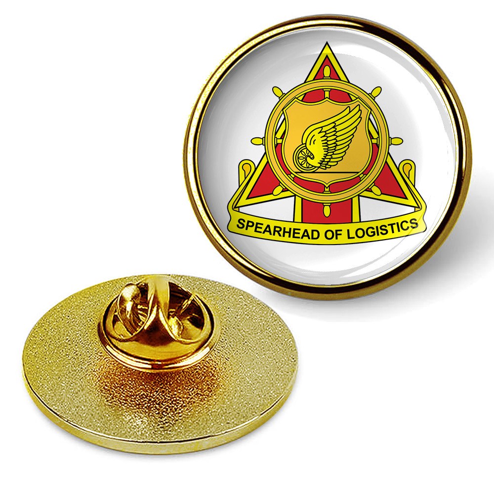 US Army Transportation Corps Regiment Tie Suit Shirt Lapel Pin