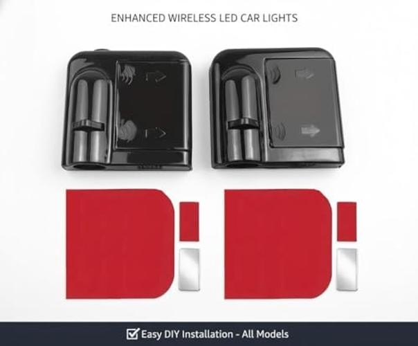2PCS Car Door Lights Projector,Wireless LED Welcome Puddle Dolphin