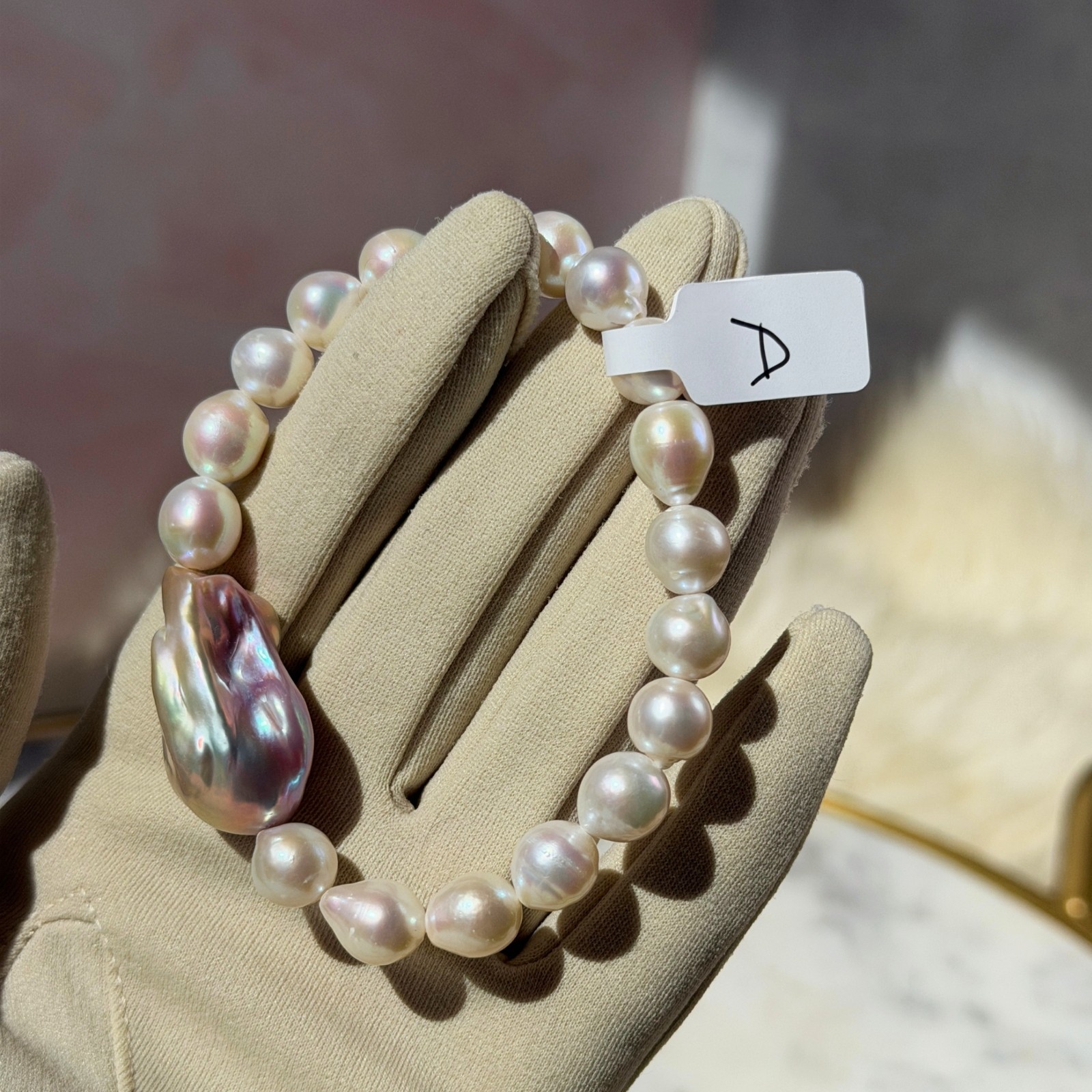 Mermaid Pearl Beaded Bracelet with Freshwater Baroque & Chinese Akoya Pearls