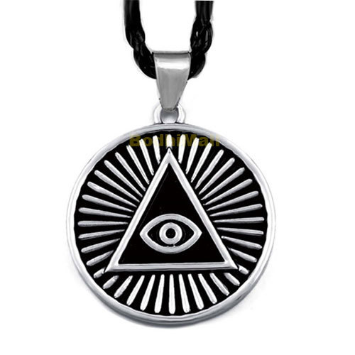 The All Seeing Eye Pyramid Illuminati with Rope Necklace