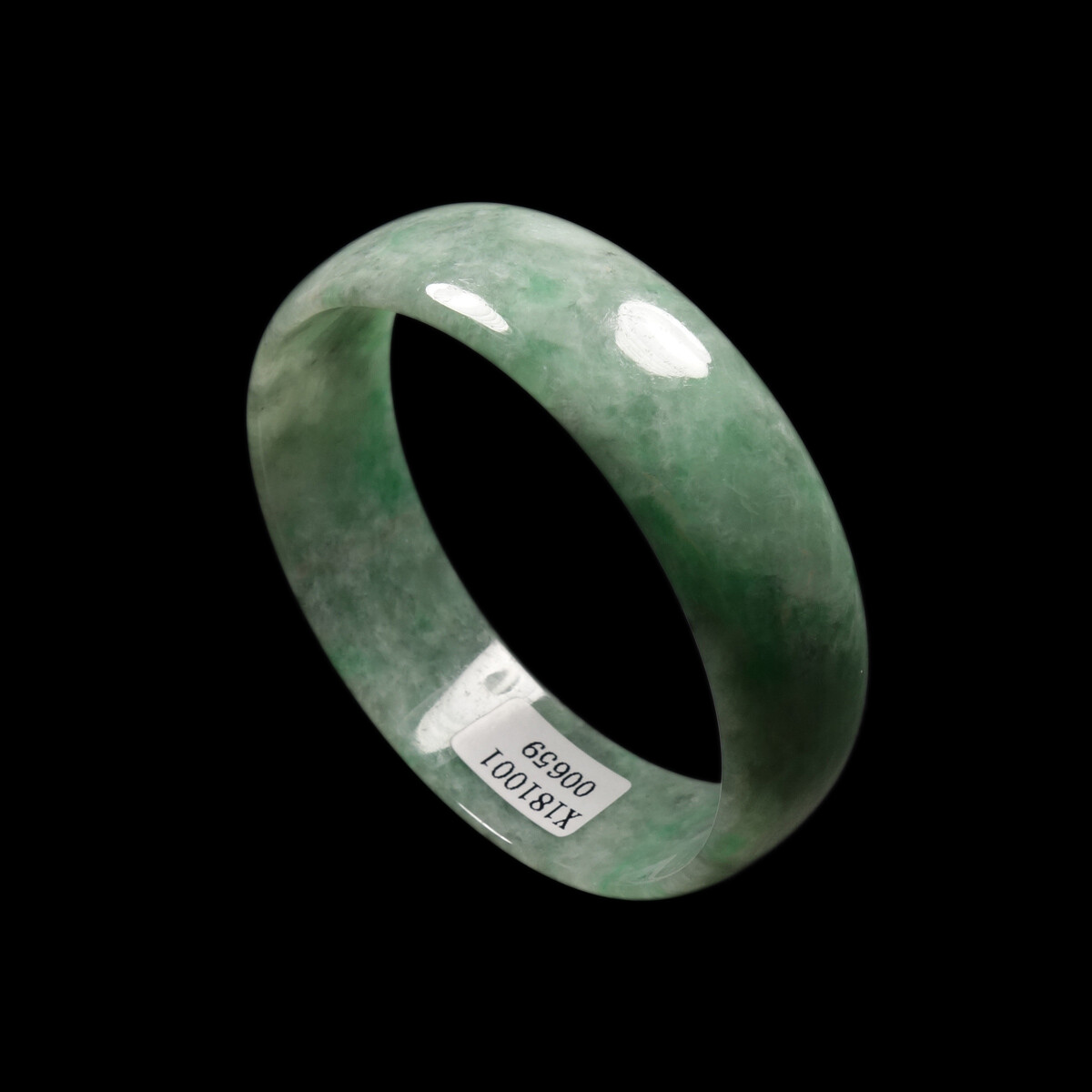 53mm Certified Grade A 100% Natural Green Jadeite Jade Bracelet Bangle 01371