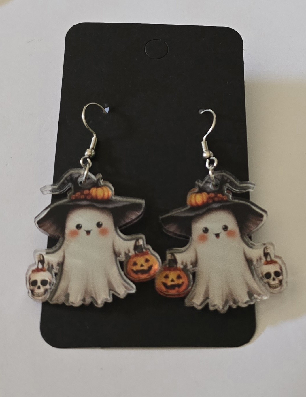 Acrylic Halloween Cute Witch Ghost Earrings Gifts Fall Holidays New