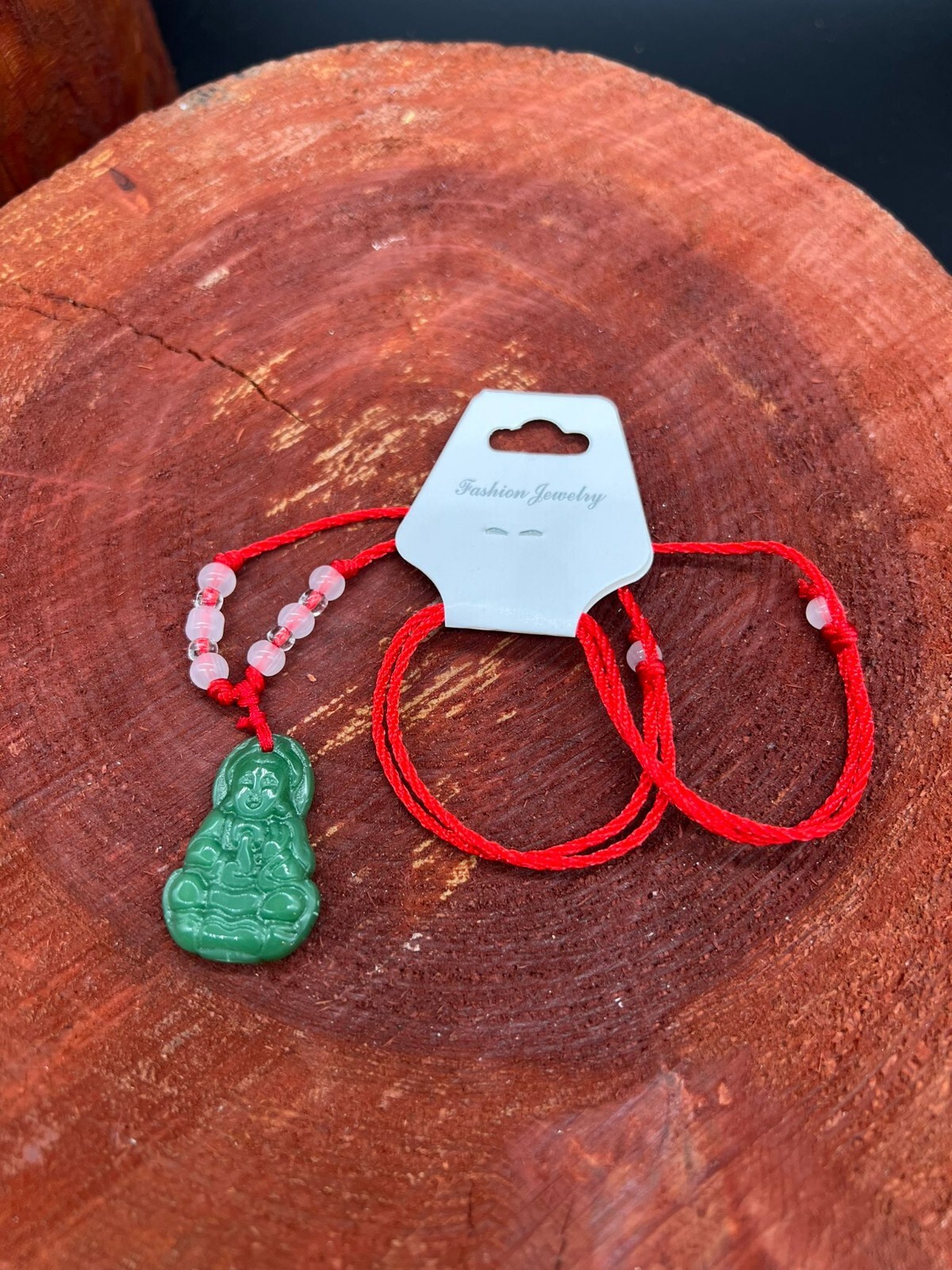 Green Simulated Jade Stabilized Turquoise Laughing Buddha Adjustable Necklace
