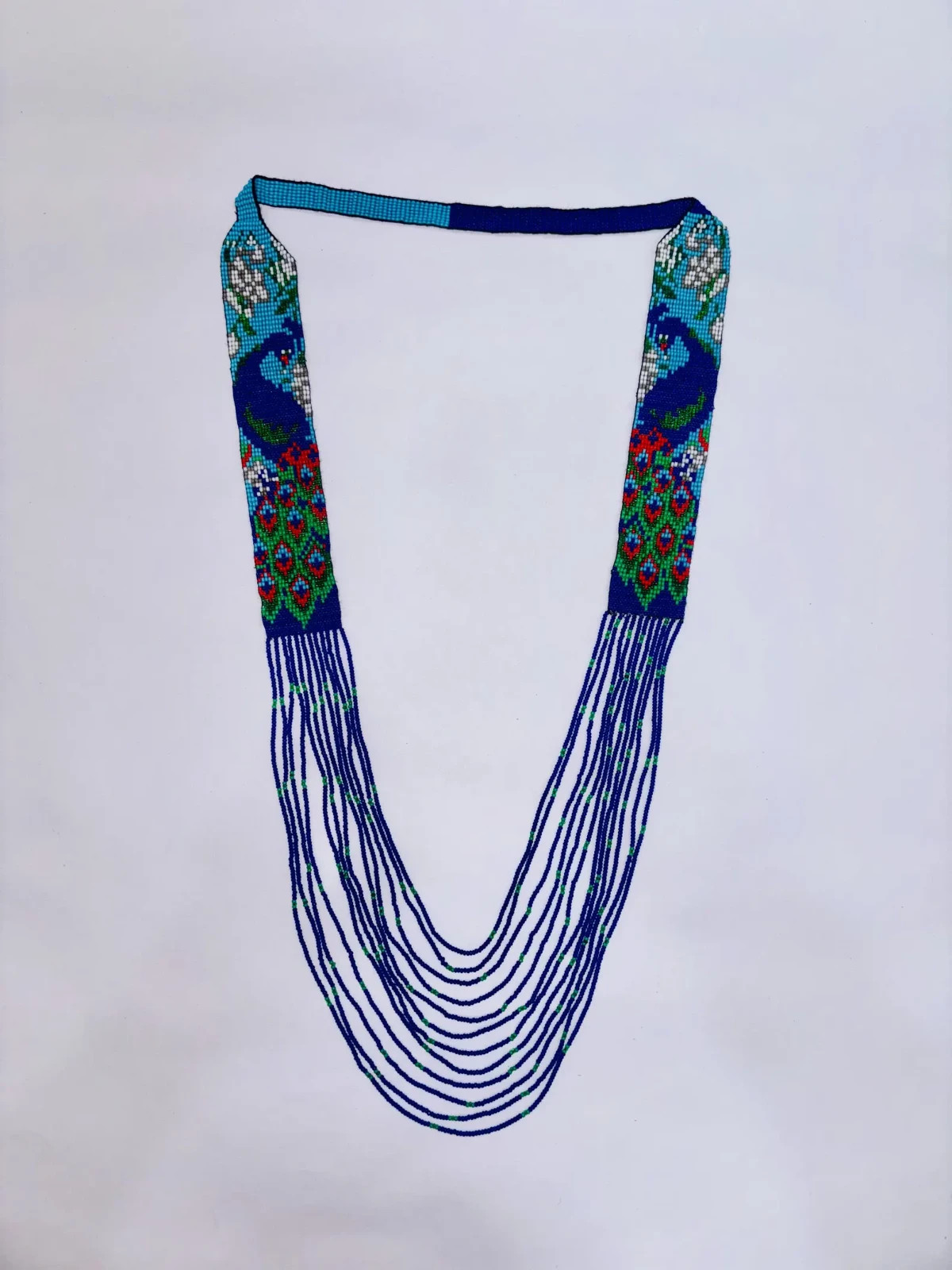 HANDMADE EUROPE STYLE HANDMADE ETHNIC MULTI-COLOR BEADED NECKLACE EARRINGS SET