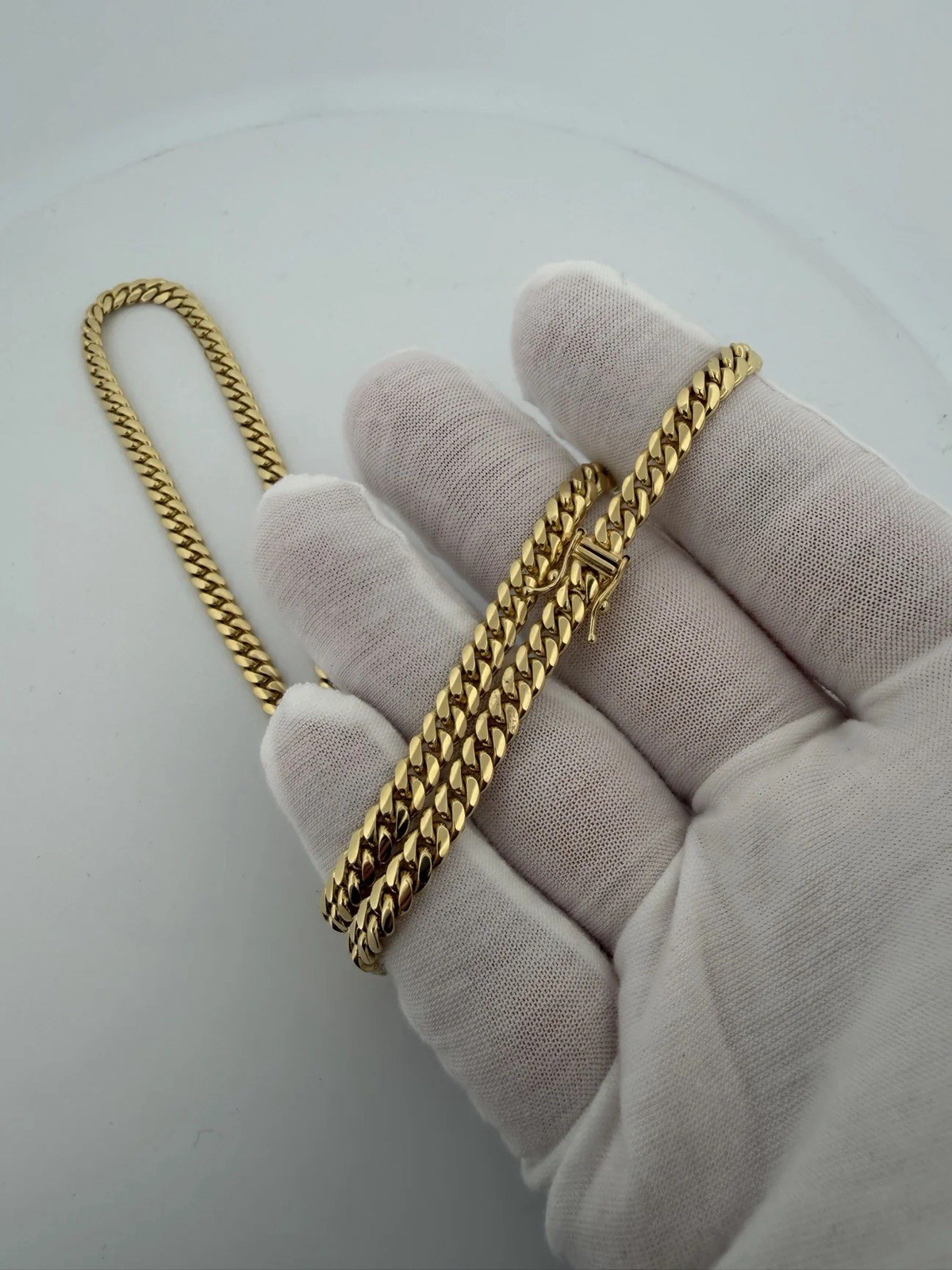 Solid 14K Yellow Gold Miami Cuban Link Chain 20” 4mm 25.14g