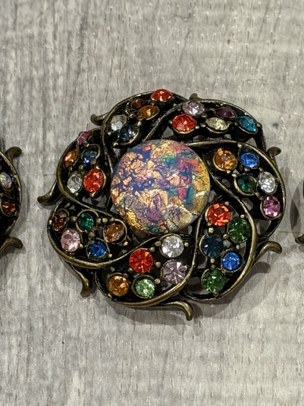 Set Of 3 Unique JAY STRONGWATER BEJEWELED Opal Broaches/Pins-EXCELLENT