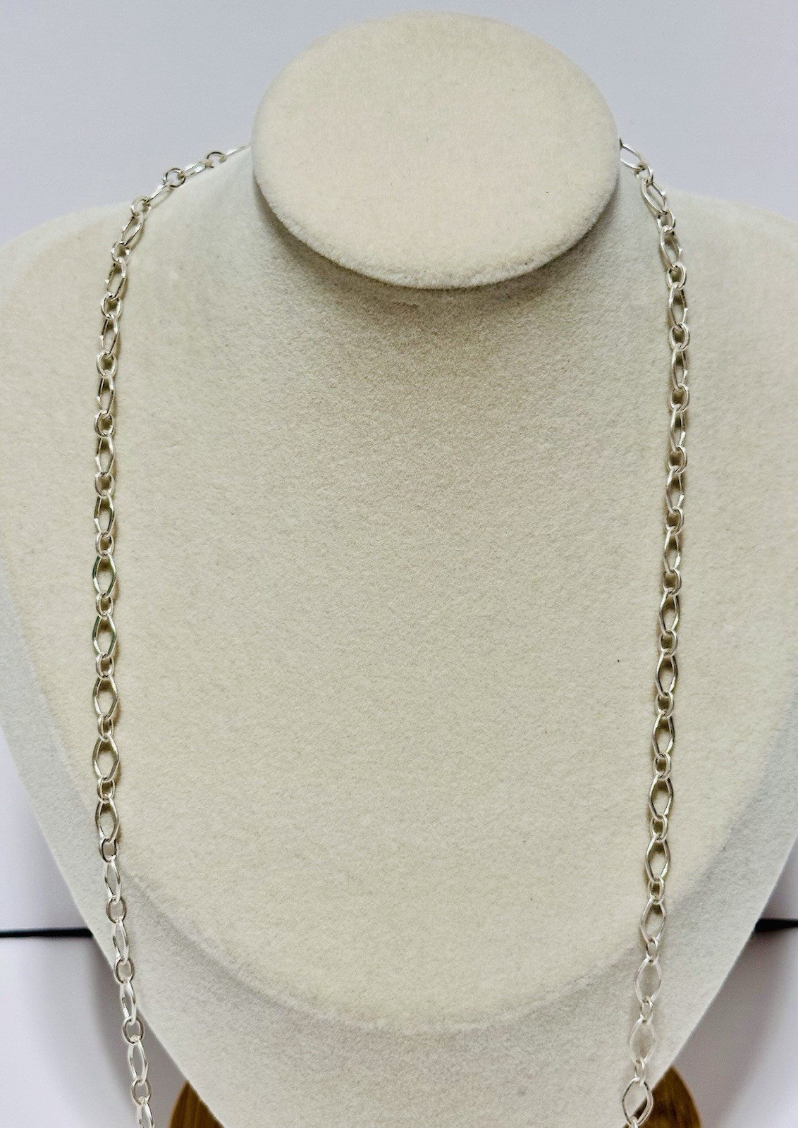 Silver Tone Necklace With 3 Circle Textured Pendants Gold And Silver Tone 31in.