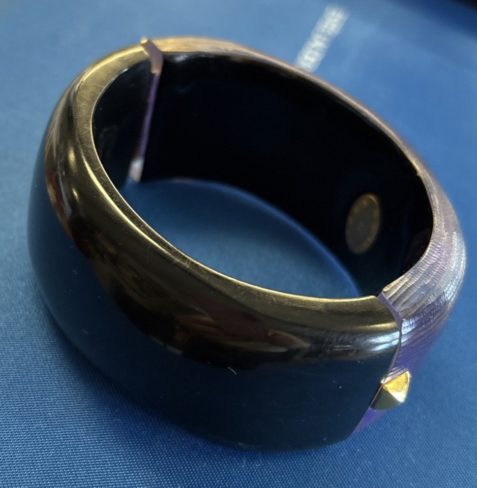 ALEXIS BITTAR Black/Purple Hinged Bracelet