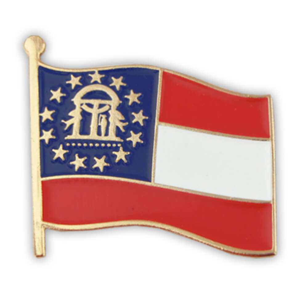 PinMart’s Georgia US State Flag GA Enamel Lapel Pin