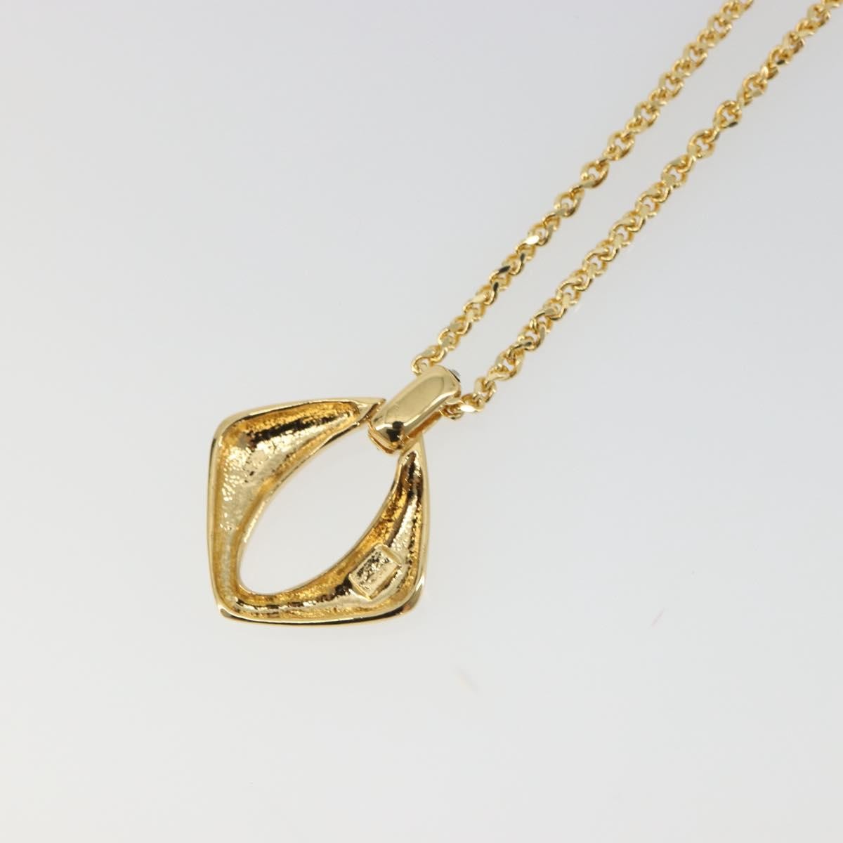 SAINT LAURENT Necklace Metal Gold Tone Auth bs35794