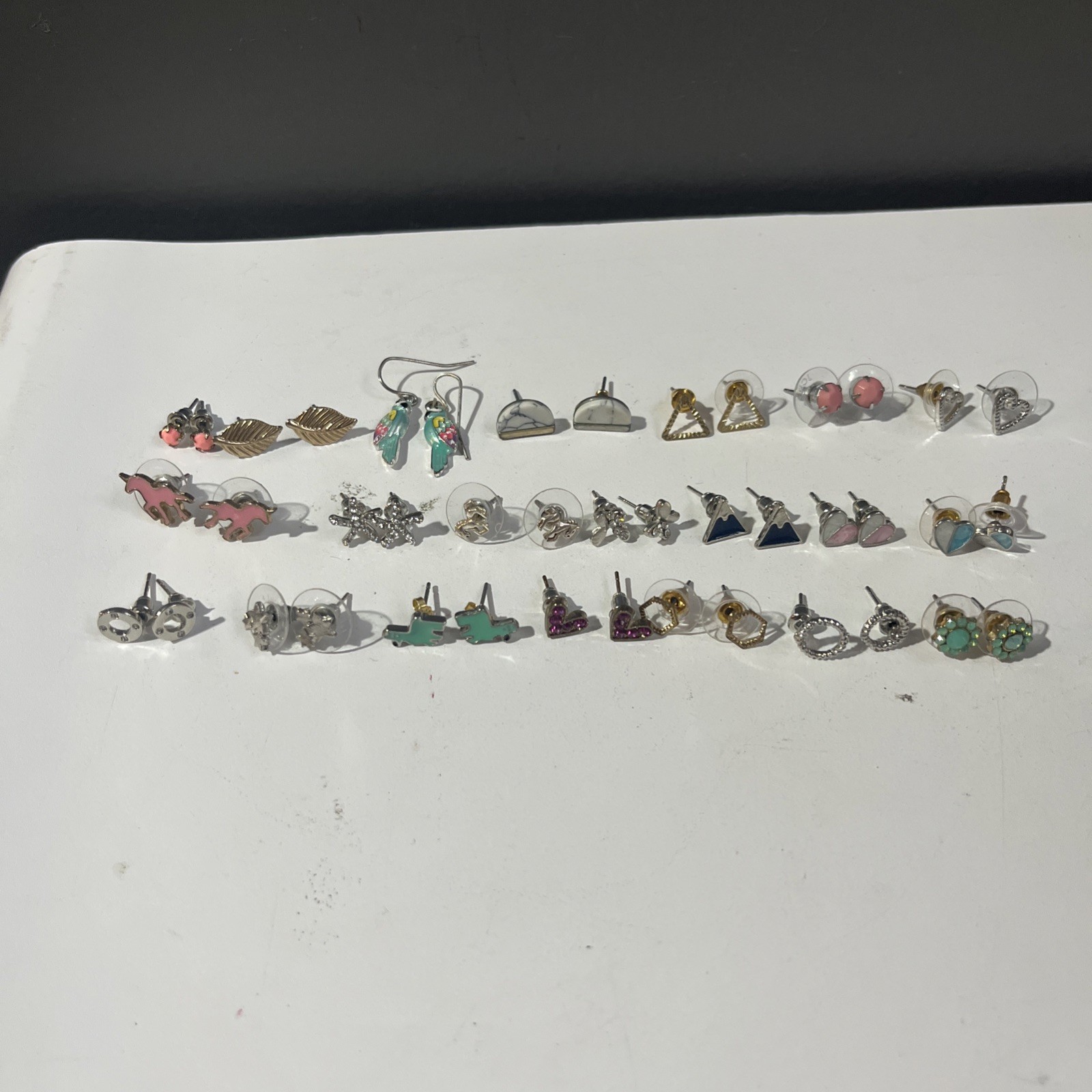 Costume Jewelry Earrings 21 Pairs, Adults And Children Style
