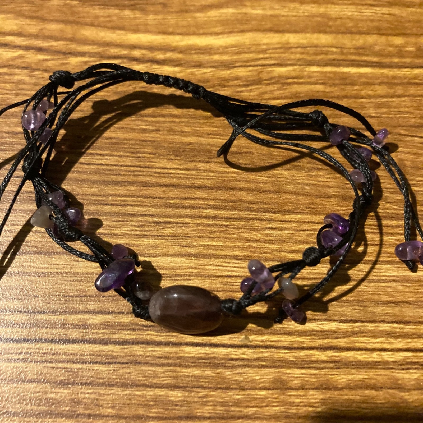 Mindful souls amethyst adjustable braclet 7 to 11 inches