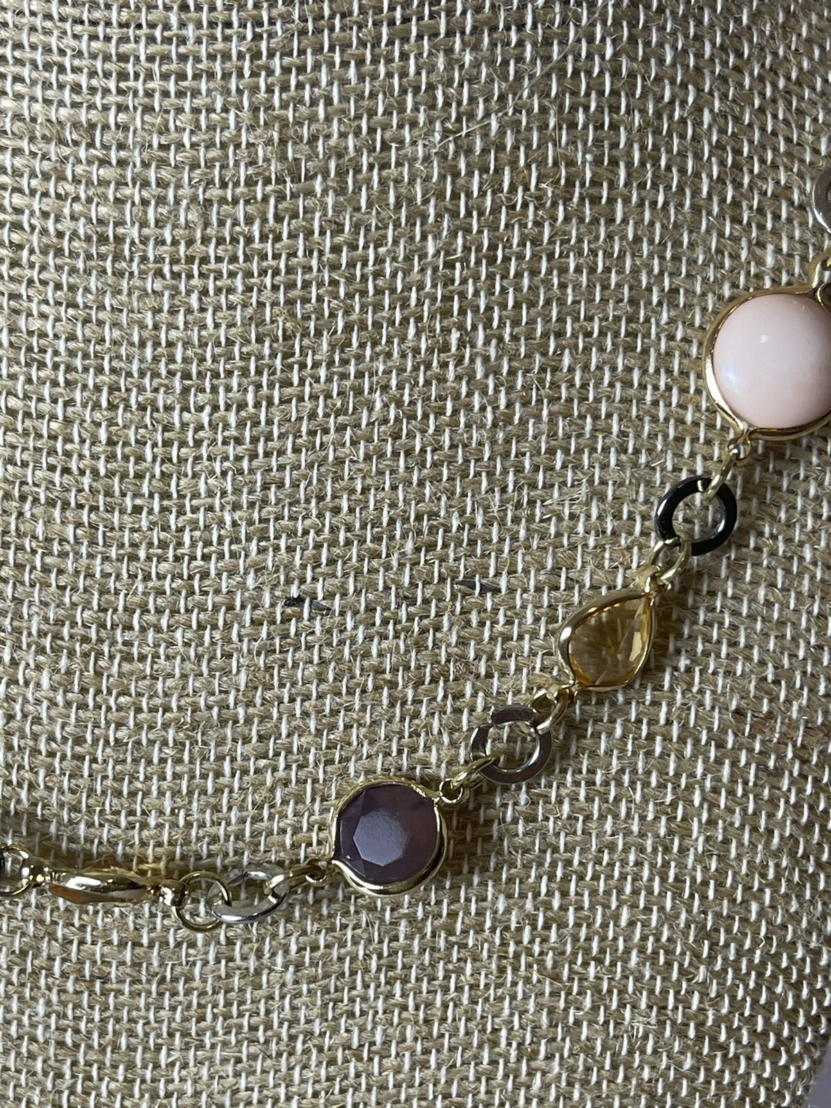 Loft Outlet Multi-Color Assorted Shapes Beaded Necklace 14” Classic Preppy
