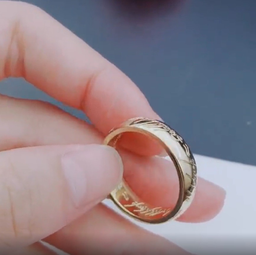 Designer Inspired Solid 18K Gold Filled 6mm Wide Classic Engraved Band Ring C261
