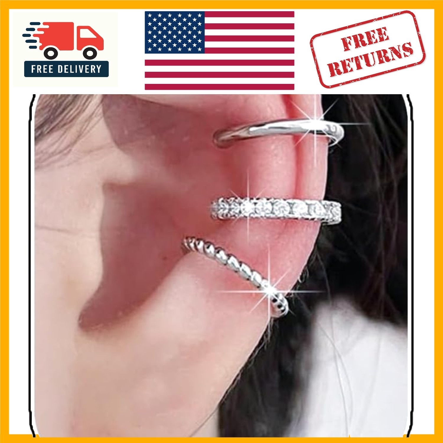 Versatile Non-Piercing Ear Cuffs – Stunning Gold/Silver Cuffs for All Occasions