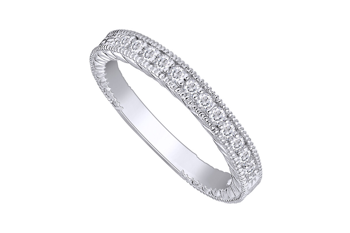 1.10Ct Princess Wedding Ring Set in 14K White Gold Plated Silver