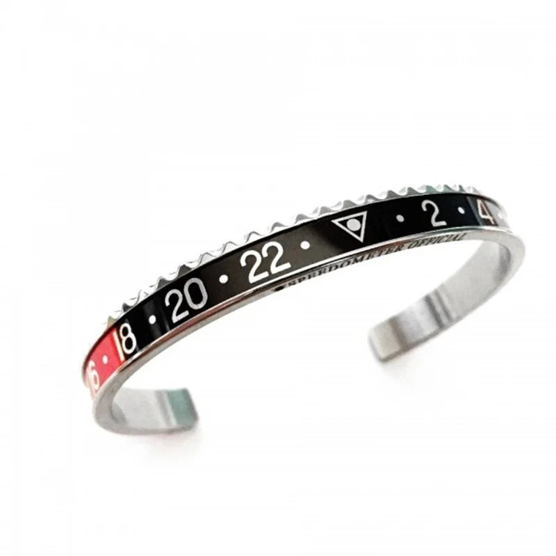 Personality Stainless Steel Men and Women Bracelets Digital Speedometer Bracelet
