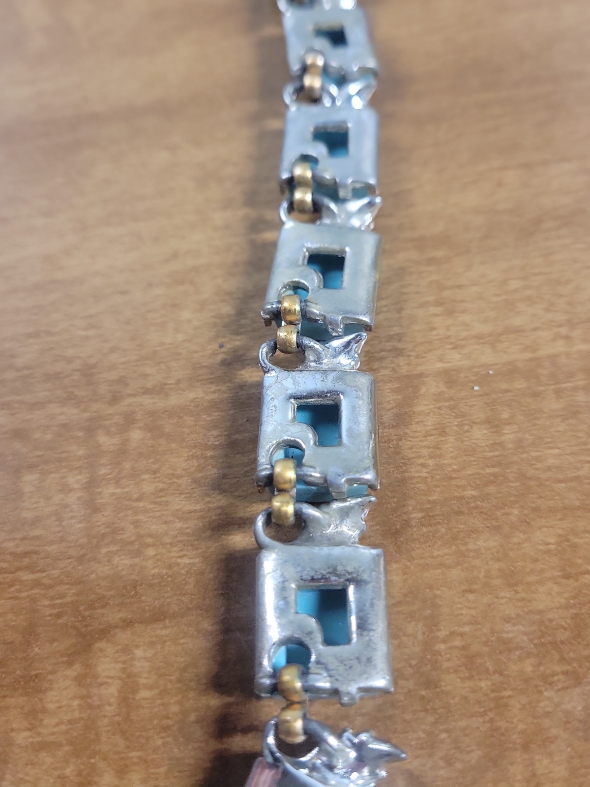 Fashion Silver Tone Neckalce Woth Blue Stones Fashion Great Gift Idea