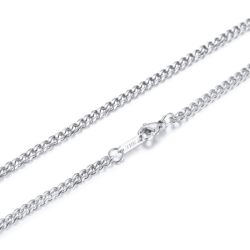 Silver Necklace Chain Snake Rolo Cable Curb Link Stainless Steel 24″ w/316L Tag