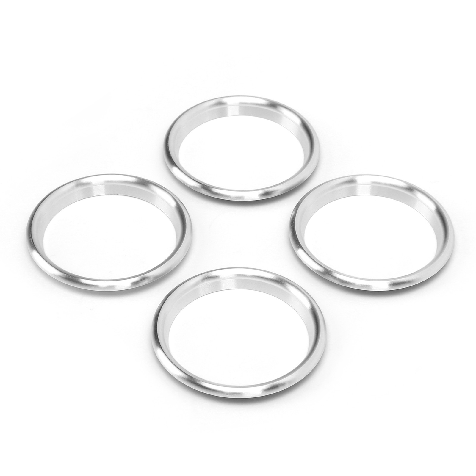 4pcs Silver Aluminum Alloy Air Outlet Ring For 2014-2019 TFTB