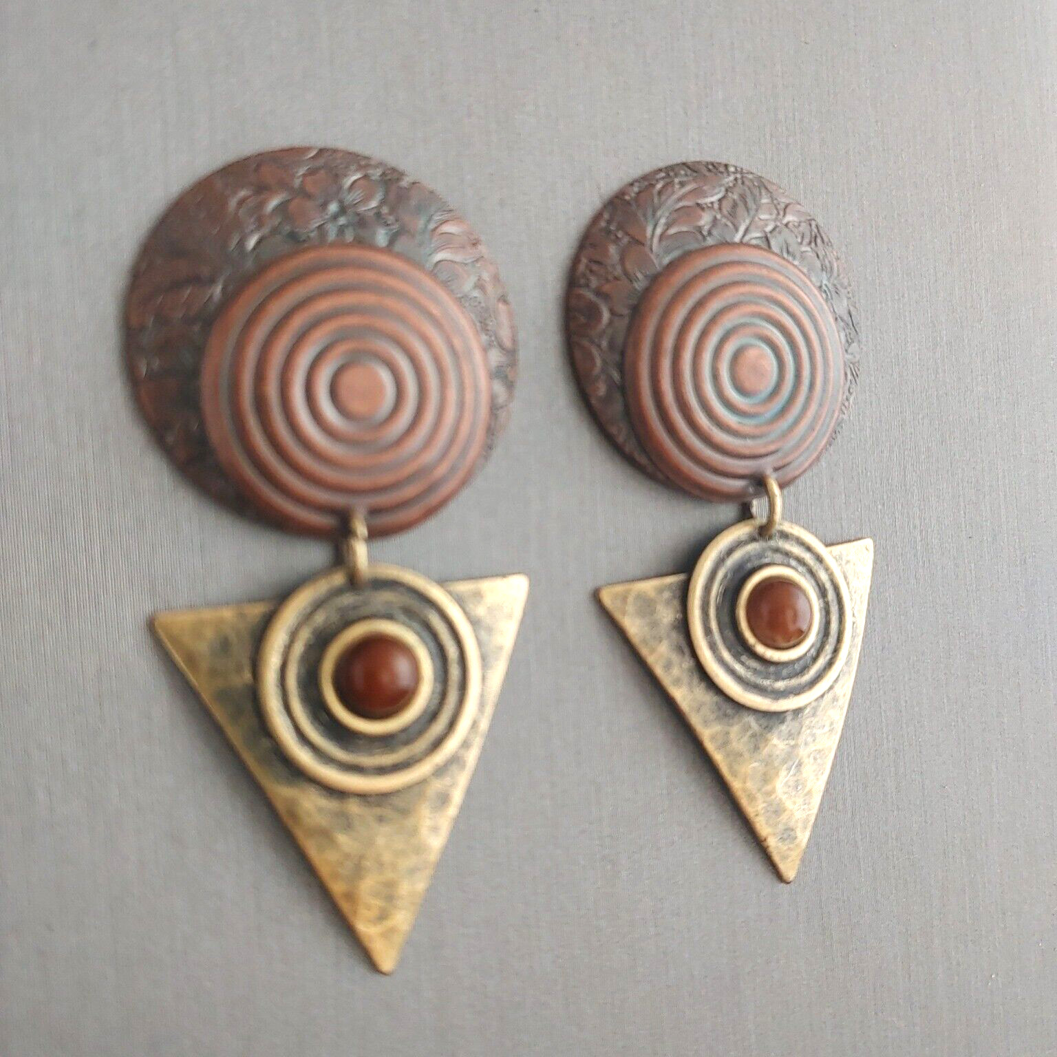 Silver Forest Earrings Pierced Ears Dangle Post 2 1/8” Long Made in Vermont, USA