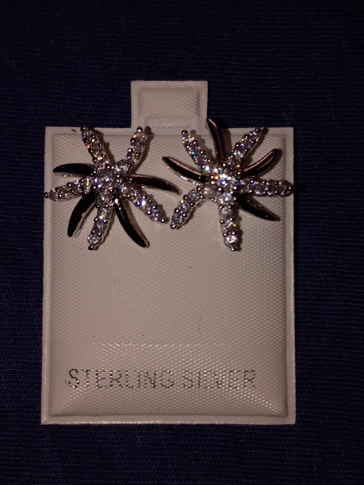 ✨Sterling Silver Cubic Zerconia Palm Tree Earrings✨