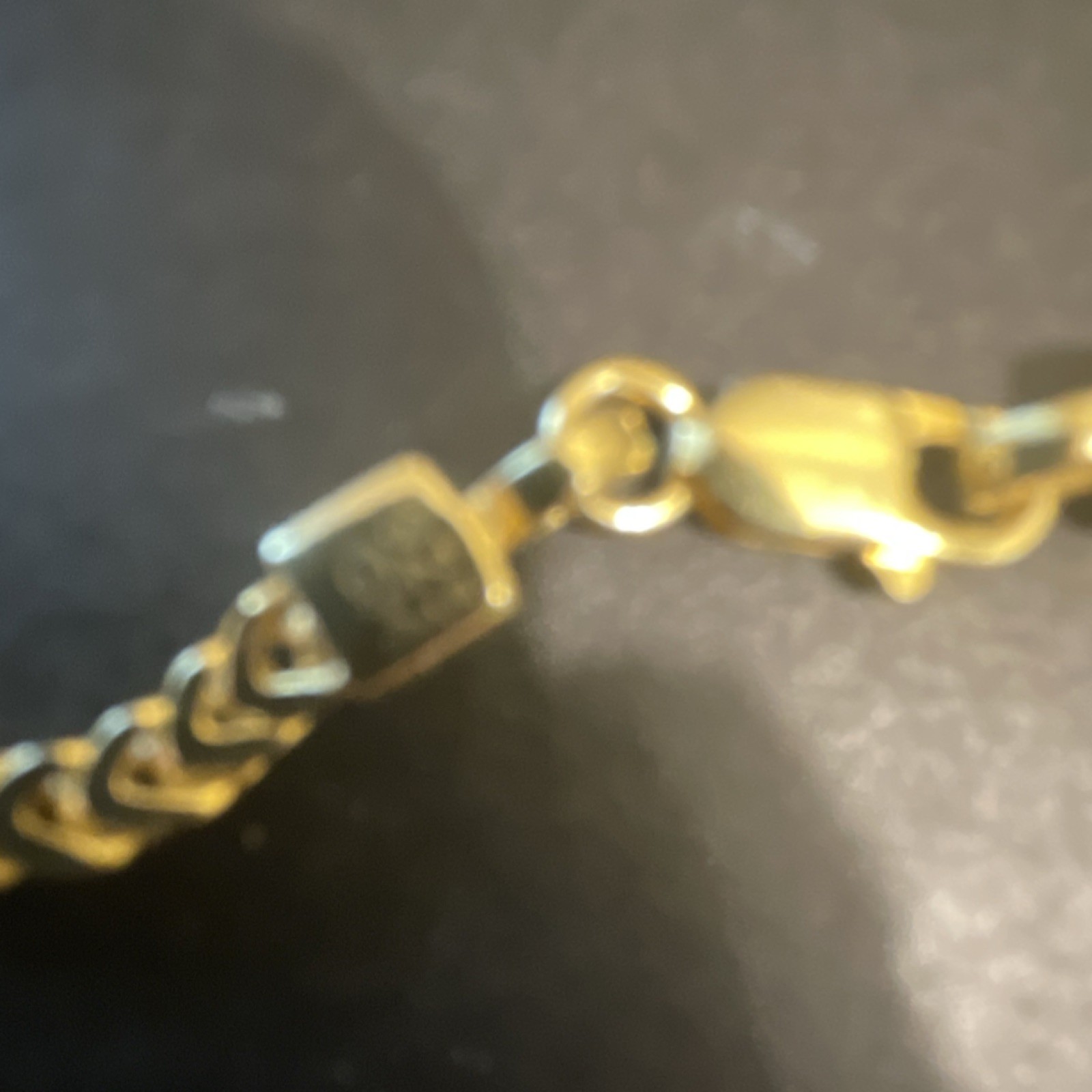 Gold over silver Box Link Chain Necklace with Lobster Clasp 24 inch 2.8mm