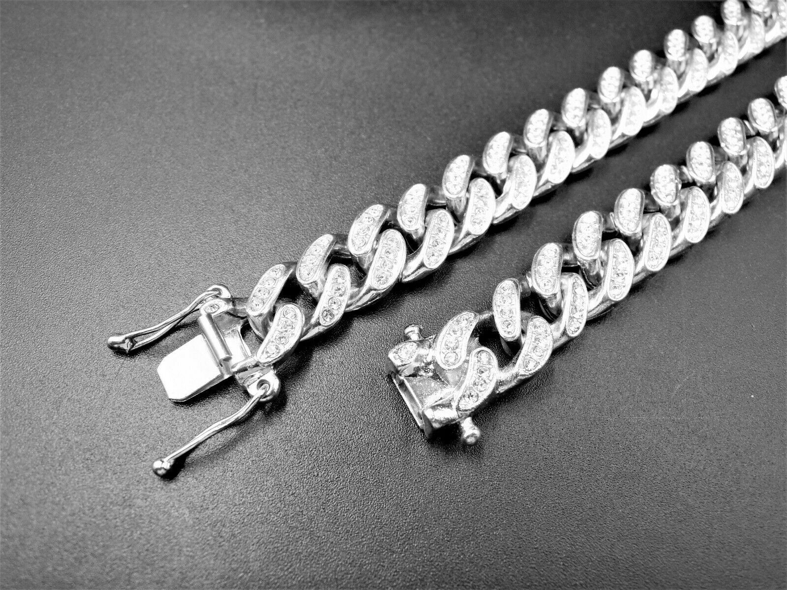Women Silver Plated Pink Barbie Charm & Iced Cubic Zirconia Cuban Chain Necklace