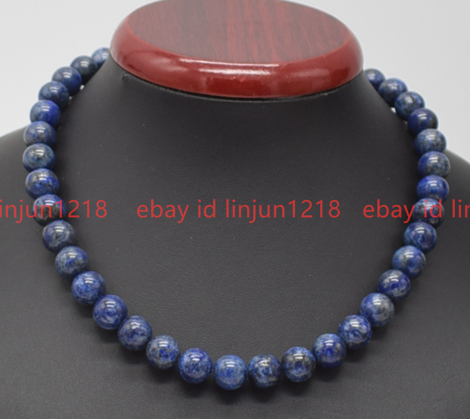 Natural 6/8/10/12mm Round Blue Lapis Lazuli Gemstone Bead Necklace 16-36inches