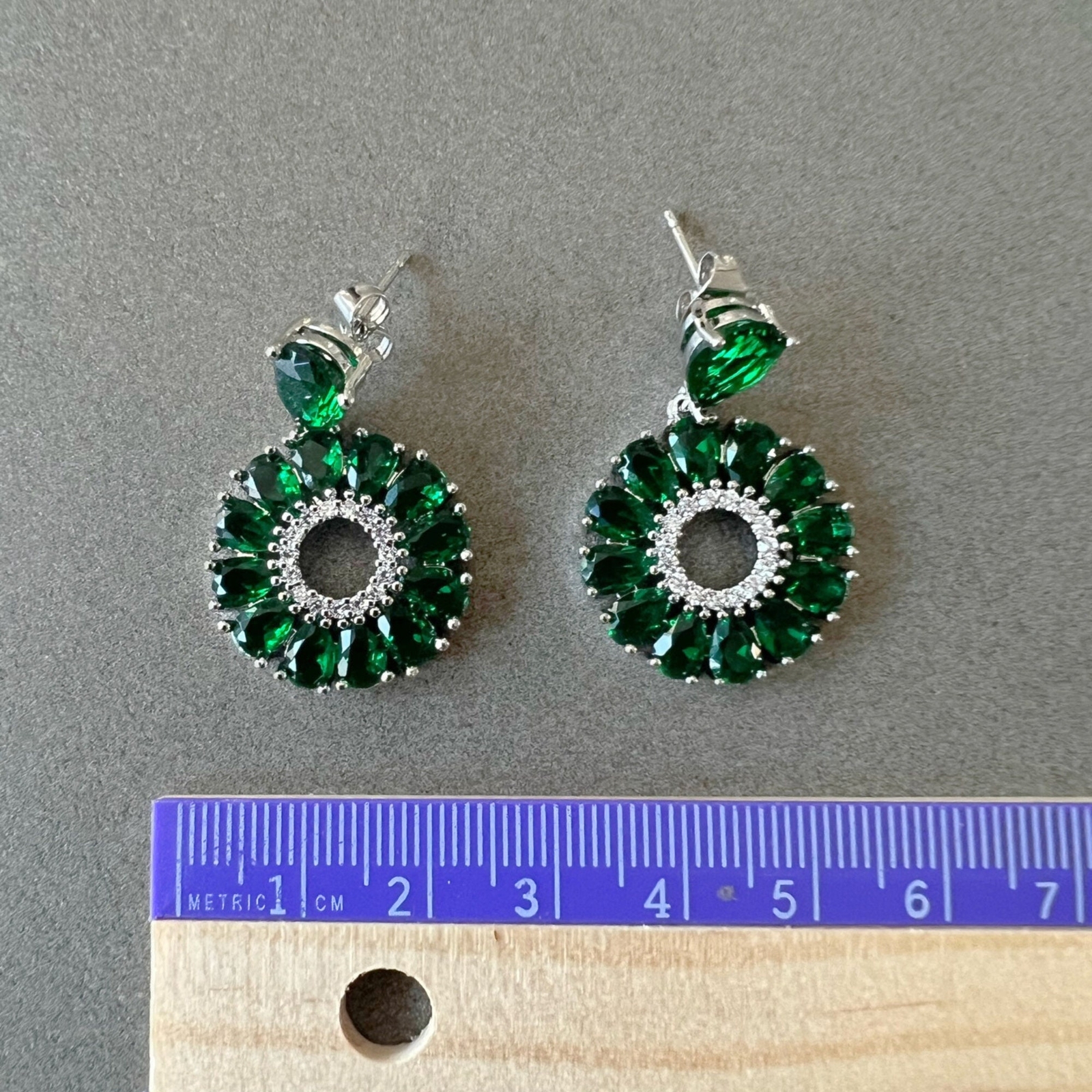 Zircon Earrings Green Zircon Earrings Dangle Earrings Small Earrings for Women
