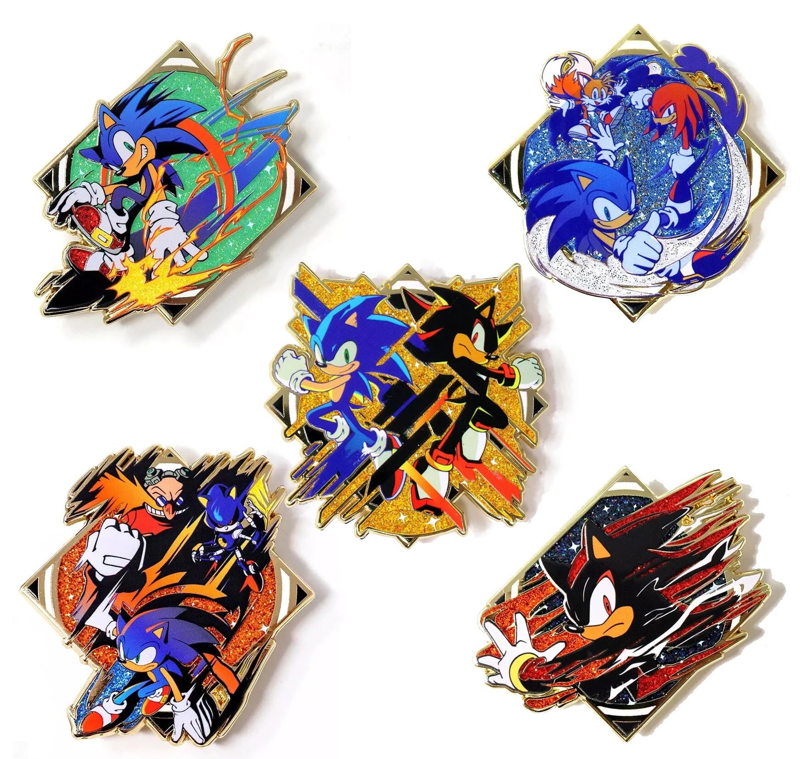 Sonic the Hedgehog Blind Bag Enamel Pin – Speed Stamp Series 2 inches, gold