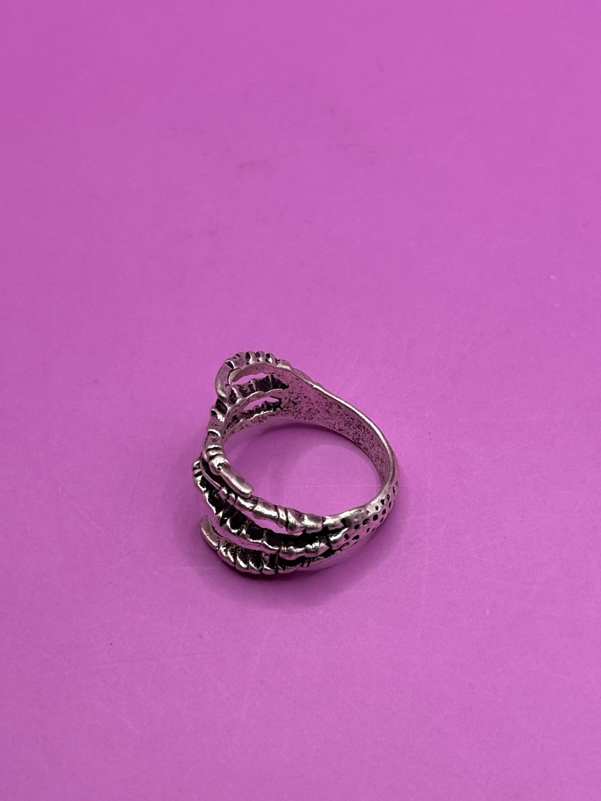 Dragon, Reptile, Claw Ring, Renaissance, Halloween, Silver Color