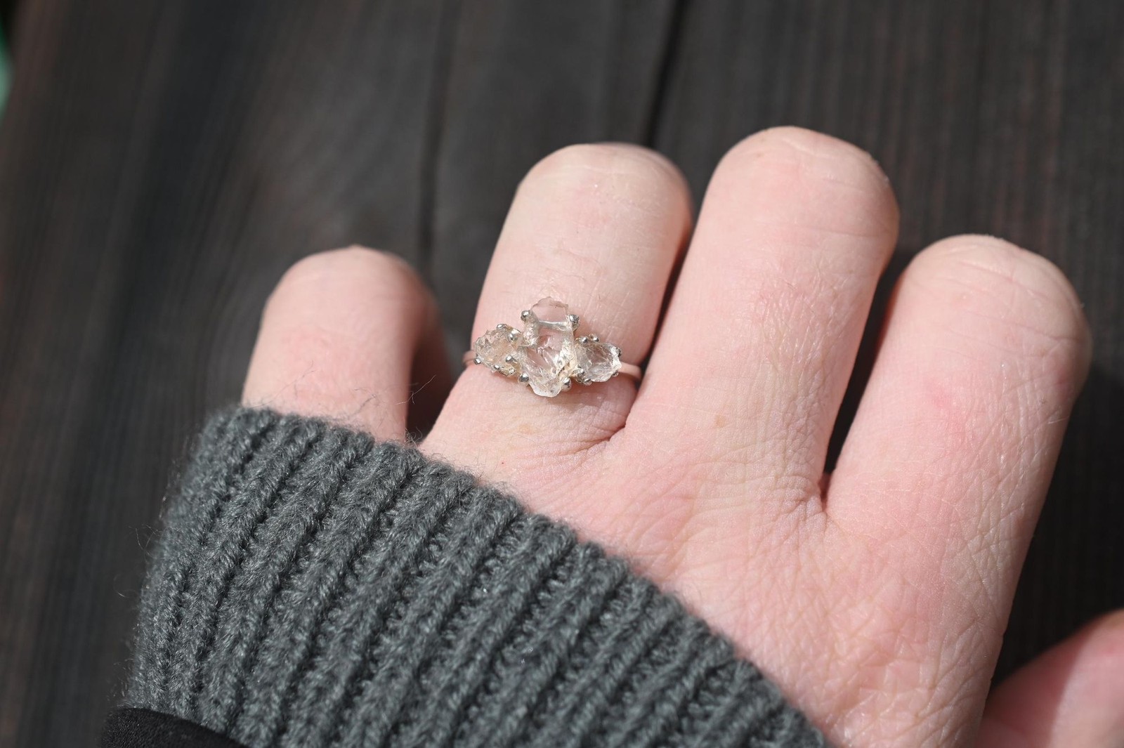 Engagement ring Lake county diamond sterling silver size 3 4 5 6 7 8 9 10 11 12