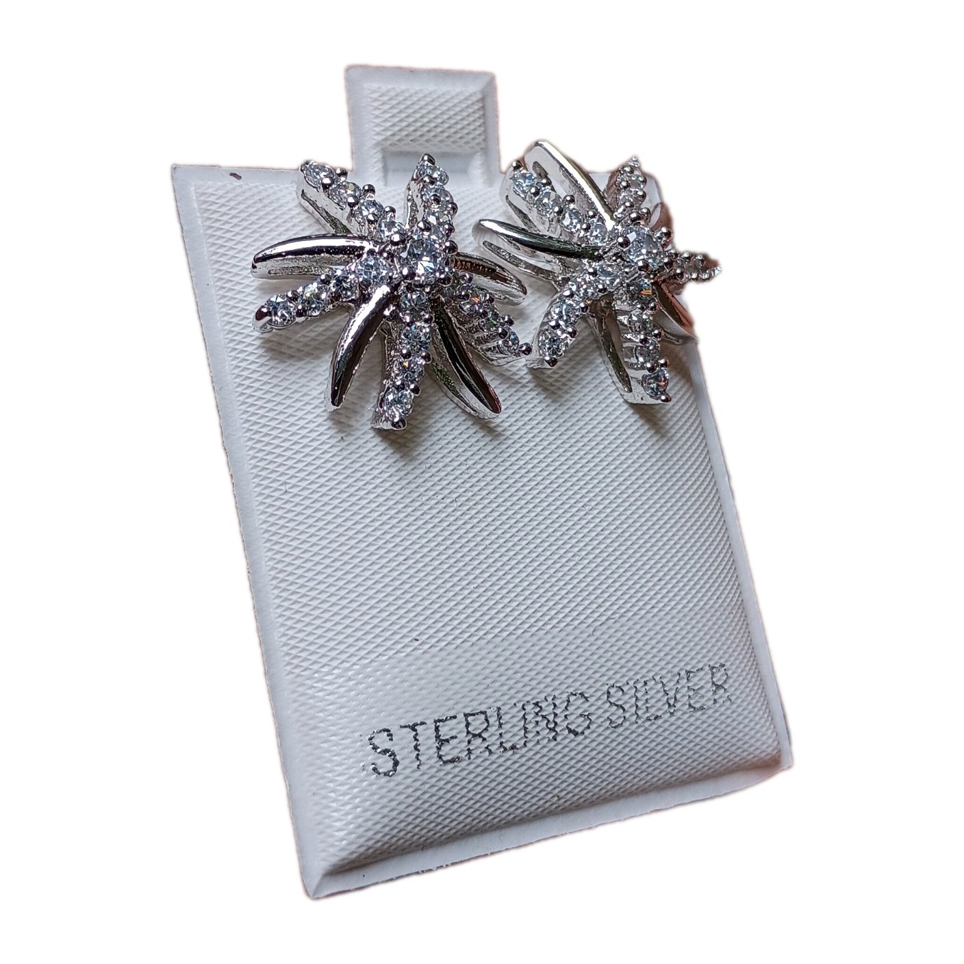 ✨Sterling Silver Cubic Zerconia Palm Tree Earrings✨