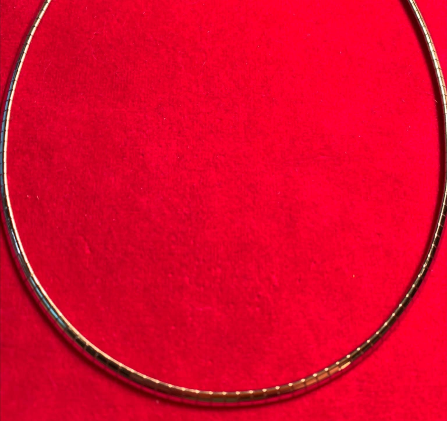 16 INCH 3MM STAINLESS STEEL SILVER DOMED OMEGA WITH LOBSTER CLAW CLASP