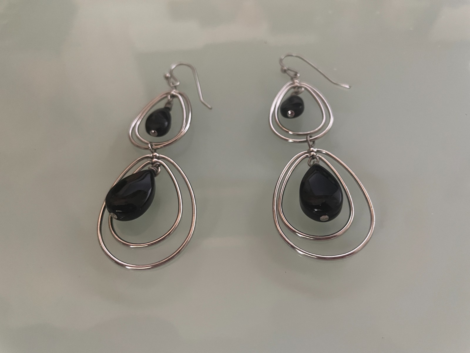 Set of 3 Lia Sophia Earrings- Black, Pink and Purple