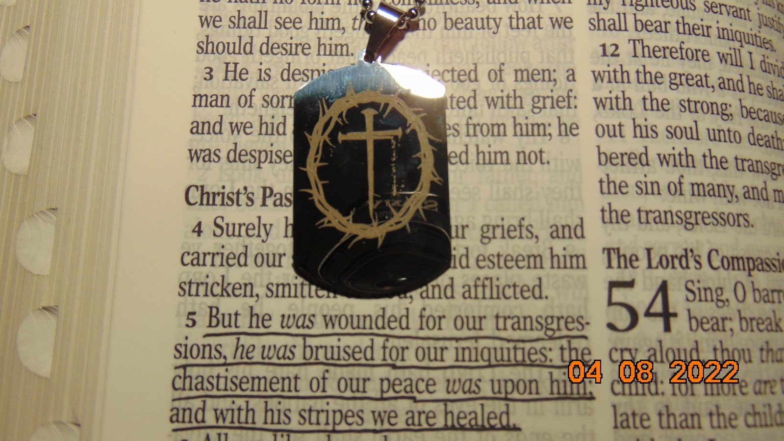 Stainless Steel Jesus Paid it All Military Dog Tag Necklace Engraved Long Chain