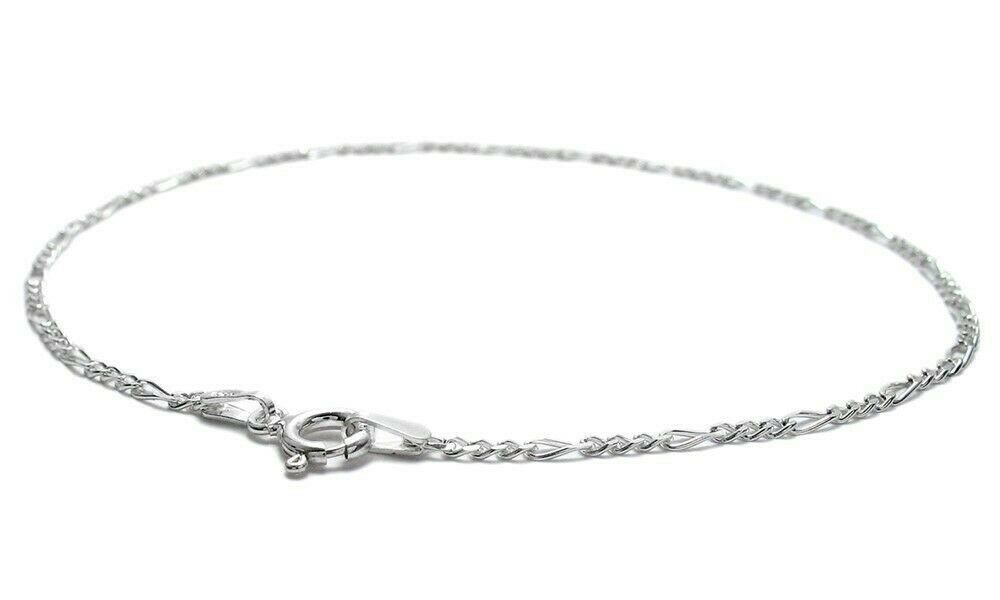 925 Sterling Silver 7″ 8″ 9″ 10″ 11″ 12″ Figaro Chain Anklet or Bracelet 2mm