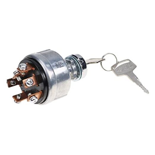 6 Post Ignition Switch, Silver, Stainless Steel, Push Button, ON-OFF,
